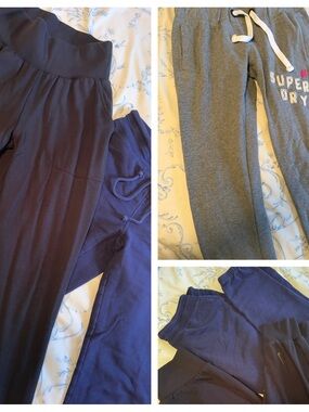 Set of 3. Nike, gap and superdryWomen's Navy and Gray Track Joggers